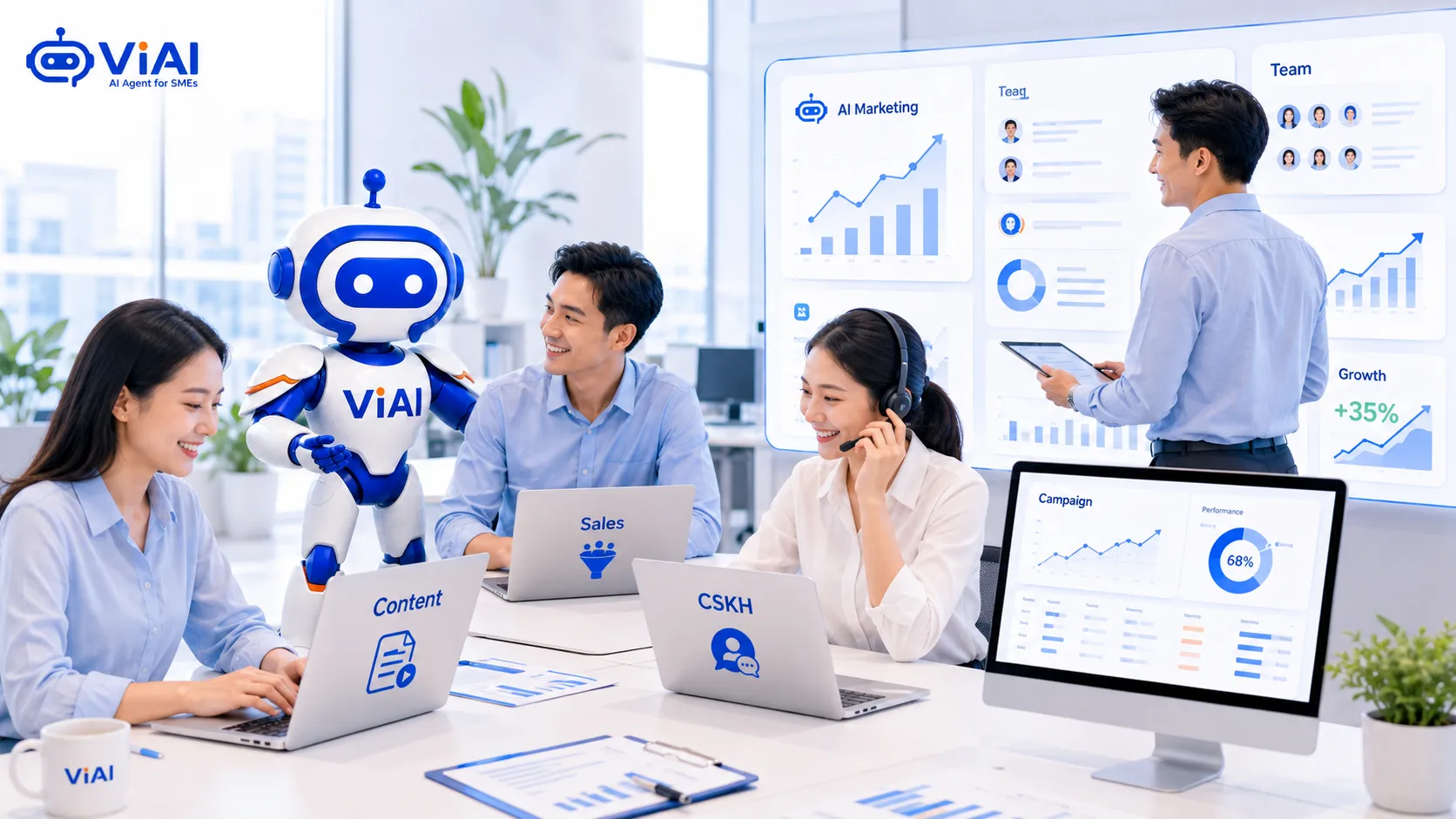 AI hỗ trợ chăm sóc khách hàng marketing